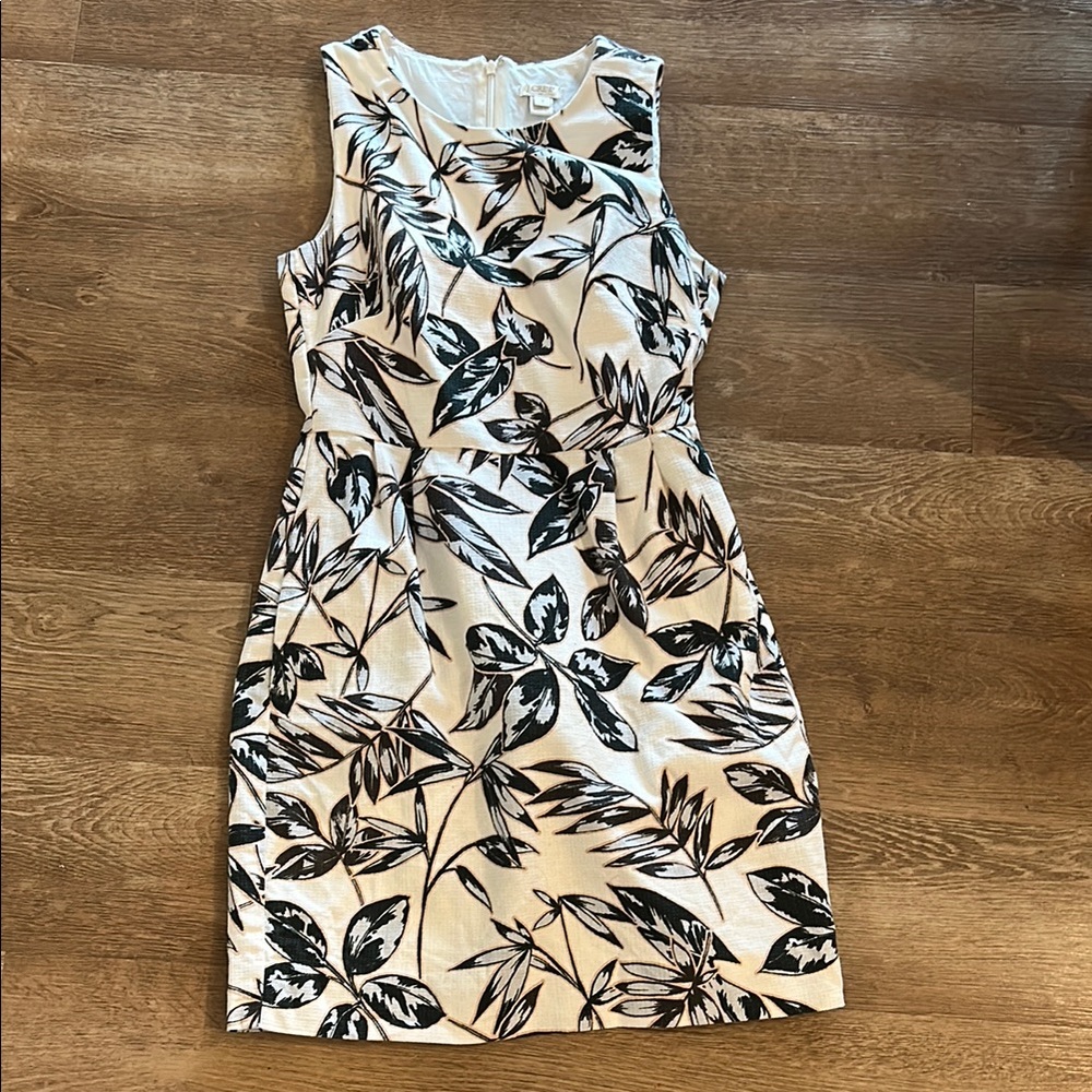 J. Crew Black and White Sheath Mini Dress